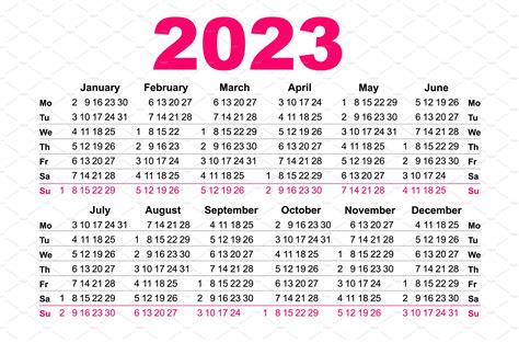 Pocket Calendar 2023 And 2024